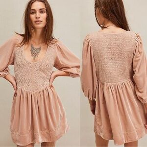 Free People Farrier Velvet Mini Dress